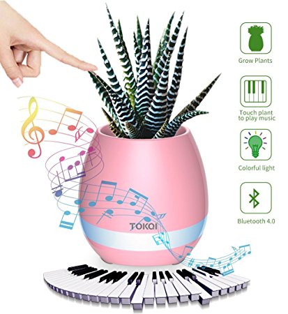 Multi Function Flower Pot,Touch Play Piano Tone Bluetooth Speaker Touch Control Lamp Great Gift for Home Decor and Festivels
