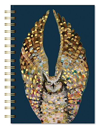 Studio Oh! Hardcover Spiral Notebook Available in 9 Different Designs, Eli Halpin Majestic Owl