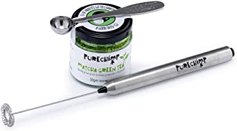 Modern Matcha Starter Set by PureChimp - 50g Matcha Tea   Electric Whisk   Matcha Spoon