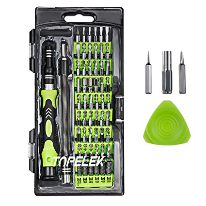 Screwdriver Set,TOPELEK 61 in 1 with 54 Bit Magnetic Screwdriver Kit,Flexible Shaft,Precision Screwdriver Set Electronics Repair Tool Set Kit for iPhone 8/8 Plus/7/7 Plus and other Cell Phone,Laptops,Tablet,PC,MacBook,Glasses,Watch,Cameras,Electronic Toys and Other Electronics Devices