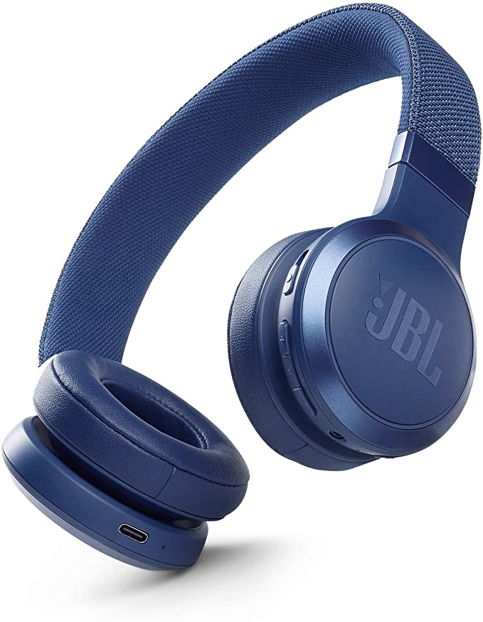 JBL Live 460NC - Wireless On-Ear Bluetooth headphones with Active Noise Cancelling technology and up to 50 hours battery life, in blue