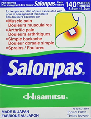 Salonpas Pain Relieving Patch, 140 Patches x 2pk