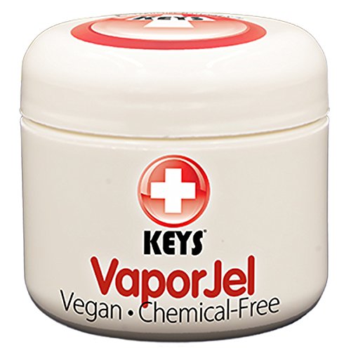 Keys VaporJel Chemical-Free, Gluten Free, Vegan Alternative Naturals – Vapor Rub-On for Colds and Congestion, Soothes Muscle and Joint Aches with Pure Organic Jellied Avocado Oil, 2 ounces