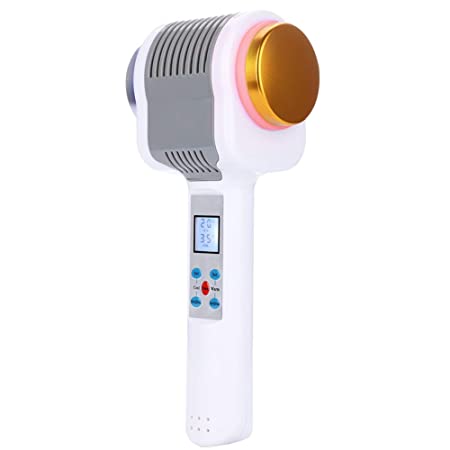 Hot and Cold Hammer Ice Fire Double Heads Vibration Massage Instrument, Personal Spa Skin Rejuvenation Wrinkle Removal Bright Facial Tightening Firming Beauty Machine(US Plug)