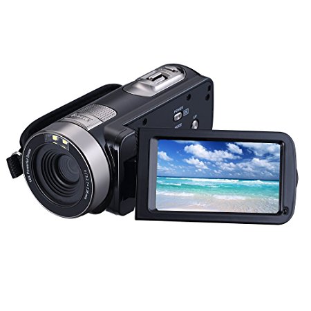 Digital Video Camera Camcorders With IR Night Vision 24.0 Mega pixels, WEILIANTE Portable Mini Handheld Camcorder HD 1080P Max. DV 3" LCD Screen 16X Zoom (Two Batteries Included)