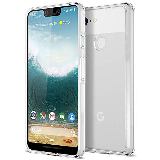 Trianium CLARIUM Series Case for Google Pixel 3 XL (2018) Premium Pixel 3XL Phone Case Clear Cover [Shock Absorption TPU   PC Back] Reinforced Corner Cushion/Scratch Resistant Protection - Clear