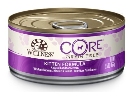 Wellness CORE Natural Grain Free Wet Canned Cat Food, 5.5-Ounce Can (Pack of 24)