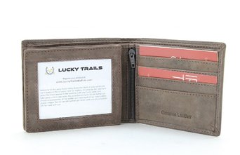 Lucky Trails Kennard Mens Leather Bifold Credit Card Wallet