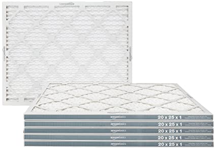 AmazonBasics Merv 11 AC Furnace Air Filter - 20'' x 25'' x 1'', 6-Pack