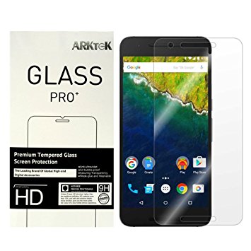 [2-Pack] Google Nexus 6P Screen Protector, ARKTeK® 0.26mm Super Thin 2.5D Rounded Edges Tempered Glass Screen Protector for Google Nexus 6P