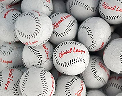 Baseballs Premium Solid Milk Chocolate Balls (1 Lb - 80 Pcs)