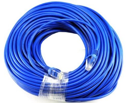 BLUE Gold Plated 50FT CAT5 CAT5e RJ45 PATCH ETHERNET NETWORK CABLE 50 FT For PC, Mac, Laptop, PS2, PS3, XBox, and XBox 360 to hook up on high speed internet from DSL or Cable internet.