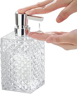 Clear Shampoo Dispenser - Acrylic Refillable Soap Pump Dispenser | Clear Shampoo Dispenser,Transparent Acrylic Shampoo Boxes, Refillable Press Type Liquid Shampoo Container for Lotion Body Wash