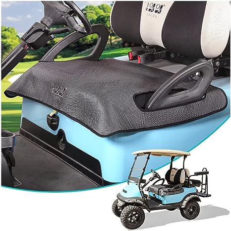 10L0L Universal Golf Cart Seat Cover Blanket Cushion Cover for EZGO TXT RXV/Club Car DS Precedent with Armrests, Suitable for All Weather Conditions - Gray