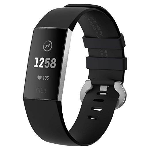 Spigen Air Fit Designed for Fitbit Charge 3 Band (2018) Silicone Band - Black