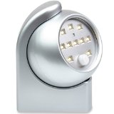 Motion Sensor Night Light for Hallway Stairs Closet Bedroom Kitchen and More LED Wall Light Fixture w FREE Stick Anywhere Mounts IndoorOutdoor - Buy One For Every Dark Corner Silver