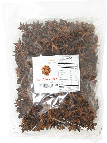 Star Anise Seed Pods, (1 LB). By 52usa