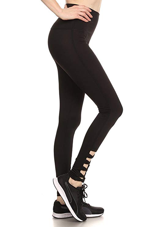 SATINA Yoga Pants & Capris Activewear Exercise Leggings w/Designs & Mesh