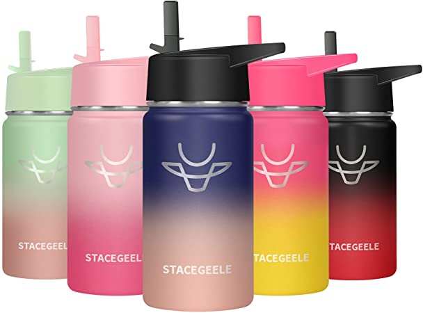 STACEGEELE Insulated Vacuum Water Bottle with Spout Lid & Screw on Top   Stainless Steel Flask for Kids Leak Proof Lightweight Eco Friendly 18oz /  24oz / 32 oz / 40oz(40oz Pink) - Yahoo Shopping