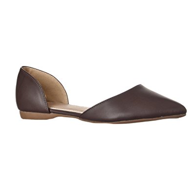 Riverberry Women's Riley Pointed Toe D'Orsay Open Side Flat