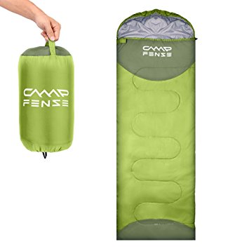 CampFENSE Sleeping Bag (Temperature Rating: 30℉-60℉) Lightweight   Portable Backpacking Outdoor Hiking Camping Equipment Tools Gear for Kids Youth Adult Men Women with Storage Bag