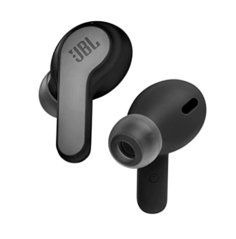 JBL Wave 200 TWS, True Wireless Earbuds with Mic, JBL Deep Bass Sound, up to 20Hrs Playtime, use Single Earbud or Both, Bluetooth 5.0, Type C & Voice Assistant Support for Mobile Phones (Black)