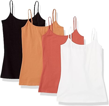 Amazon Essentials Women's 4-Pack Slim-Fit Camisole