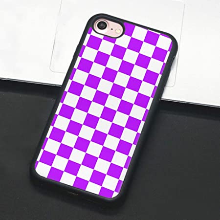 Checkerboard Phone Case Compatible with iPhone 11 Pro Max XS XR X 7 8 Plus 6 6s 5 5s Hard Cover Grid Lattice Plaid Tartan Damier Chessboard Checker Flag (Compatible with iPhone 6 6s, 6)