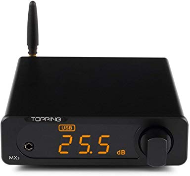 Topping MX3 Built-in Bluetooth Receiver DAC Headphone Amp Digital Amplifier, Black
