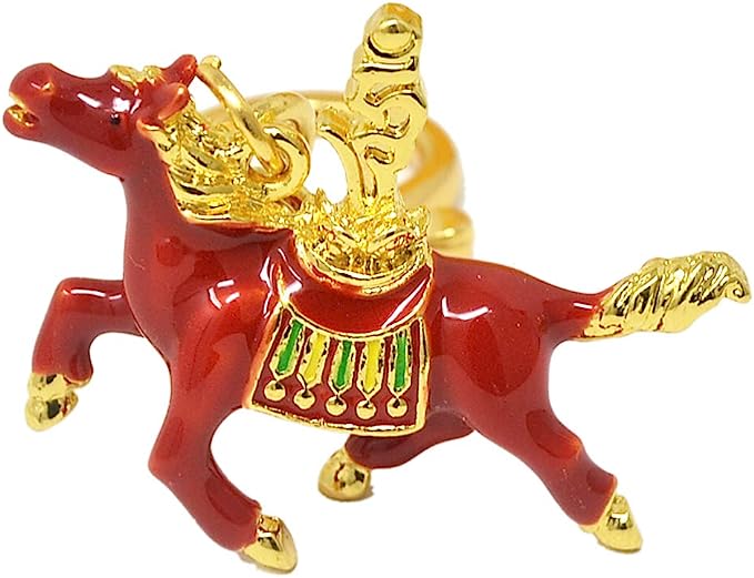 Feng Shui Success Luck Red Windhorse Keychain W4204