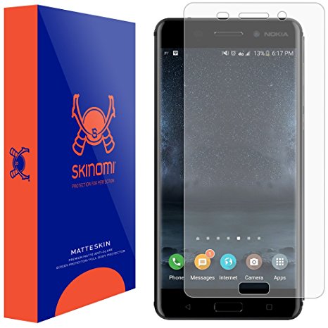 Nokia 6 Screen Protector , Skinomi MatteSkin Full Coverage Screen Protector for Nokia 6 Anti-Glare and Bubble-Free Shield