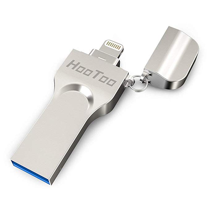 HooToo iPhone Flash Drive 32GB USB 3.0 Photo Stick MFi Certified, Compatible with iPhone iPad, Touch ID Encryption, iOS Flash Drive for iPhone X XR XS 6 6S 7 7S 8 8S iPad iOS Mac Windows