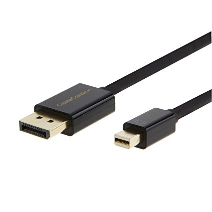 CableCreation Mini DisplayPort to DisplayPort Cable, Gold Plated 6 Feet Mini DP to DP Cable Support 4K Resolution, 1.83M / Black