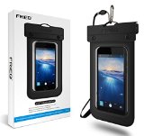 FRiEQ Floating Waterproof Case Bag for Outdoor Activities - Perfect for Boating  Kayaking  Rafting  Swimming - Waterproof bag  Waterproof Life Pouch  Dry Bag for Apple iPhone 6 5S 5C 5 Galaxy S6 S4 S3 HTC One X Galaxy Note 3 Note 2 LG G2 - Protects your Cell Phone or MP3 Player from Water Sand Dust and Dirt - IPX8 Certified to 100 Feet Black