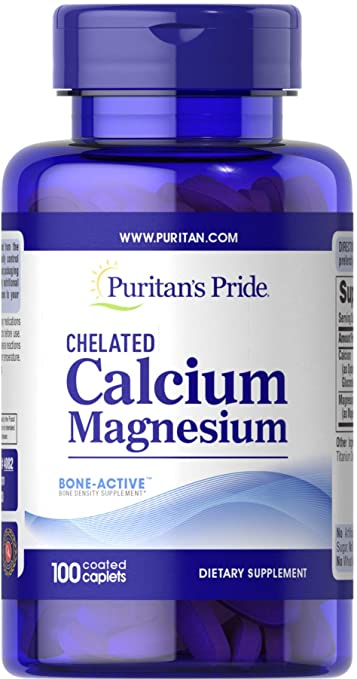 Puritan's Pride Chelated Calcium Magnesium-100 Caplets