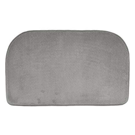 Kashi Home Soft Plush Memory Foam Non-Slip Backing Kitchen Rug Mat, 18x30 Inch, Grey