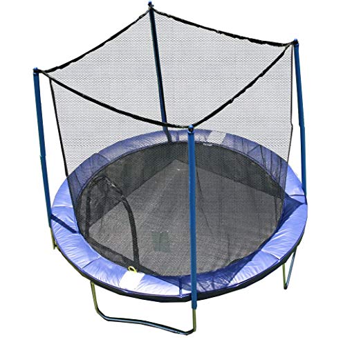 AirZone Outdoor Spring Trampoline with Mesh Padded Perimeter Safety Enclosure (Multiple Sizes)