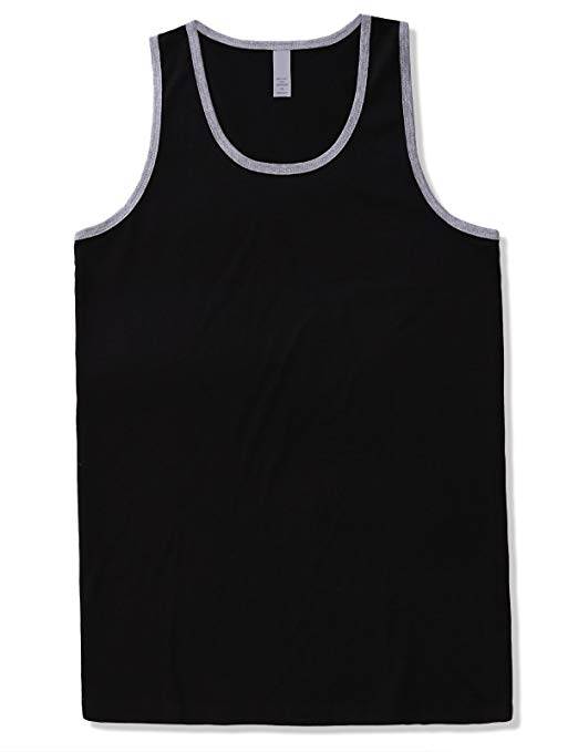 JD Apparel Men's Premium Basic Solid Tank Top Jersey Casual Shirts (Size Upto 3XL