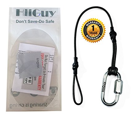 HiiGuy Camera Strap Safety Tether- Canon camera Strap–Nikon Camera Strap with Quick Release Clip For DSLR-3mm Rope- 1 Year Warranty