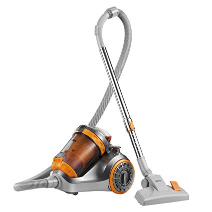 VonHaus 1200W Cyclonic Bagless 3L Cylinder HEPA Filtration Vacuum Cleaner with Turbo Brush, 5m Cord & 1.8m Hose