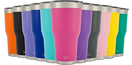 Simple Modern Tumbler Vacuum Insulated 30oz Cruiser with Lid - Double Walled Stainless Steel Travel Mug - Sweat Free Coffee Cup - Compare to Yeti and Contigo - Powder Coated Flask - Cotton Candy Pink