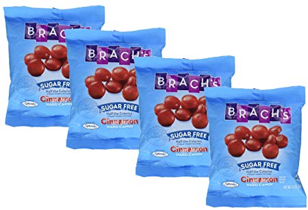 Brach's Sugar Free Cinnamon Hard Candy (Pack of 4) 3.5 oz Bags