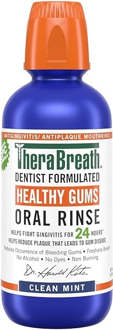 The.raBreath Healthy Gums Mouthwash, Mint, Antigingivitis, 16 Fl Oz (Pack of 1)