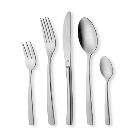 DANIALLI	30-Piece	Flatware	Set	For	6,	Modern	Sleek	Design	Silverware	Set,	18	10	Stainless	Steel	Utensils,	Include	Knife/Fork/Spoon,	Mirror	Polished	Set	of	Cutlery,	Dishwasher	Safe