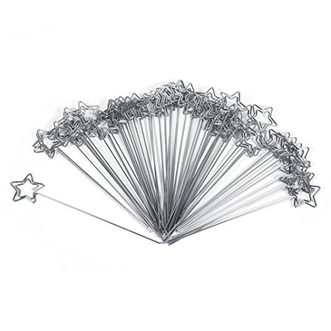 Craft Wires Base Photo Card Picture Memo Clip Holders Metal Clamp Clay Cake Accessories Decor Star Shape,50pcs