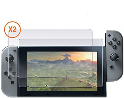 [2-Pack] Nintendo Switch Screen Protector, BESKIT Screen Protector for Nintendo Switch HD Clear Full Coverage Protective Filter