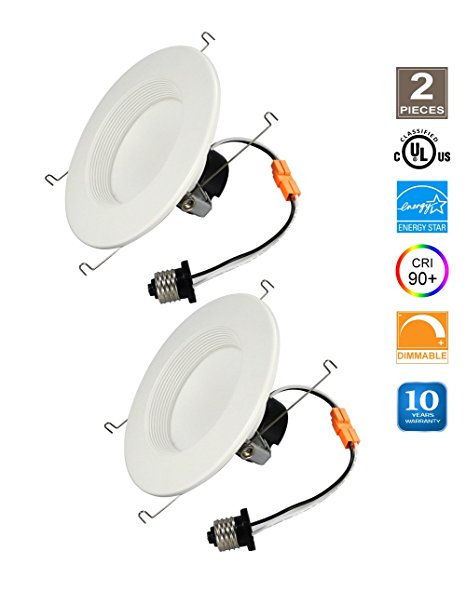 Dakason LED Downlight 5/6 Inch Retrofit Recessed Lighting ENERGY STAR 3000K 12W 100W Equivalent 1000Lm Dimmable Ceiling Light 5-year Warranty (2 Pack)