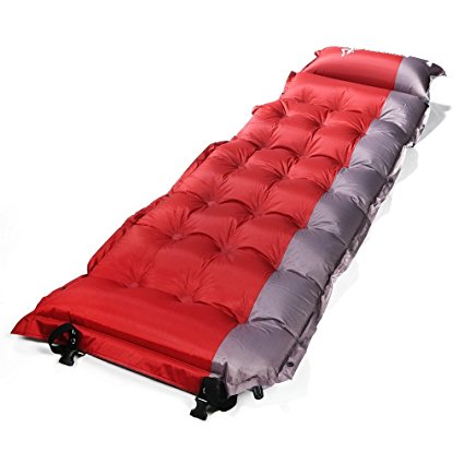 HILLMAN Premium Self Inflating Sleeping Pad Lightweight Padding and Superior Insulation Great For Hiking & Camping Thick Outer Skin