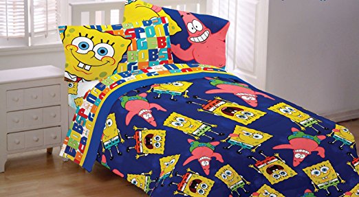 Spongebob Patrick Twin-Full Comforter Dark Blue Blanket