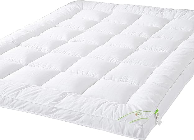 SUFUEE Mattress Topper Short Queen 400TC Cotton Mattress Pad with Deep Pocket - Extra Thick 2" Thick Quilted Pillow Top Down Alternative Fill(60"x75")
